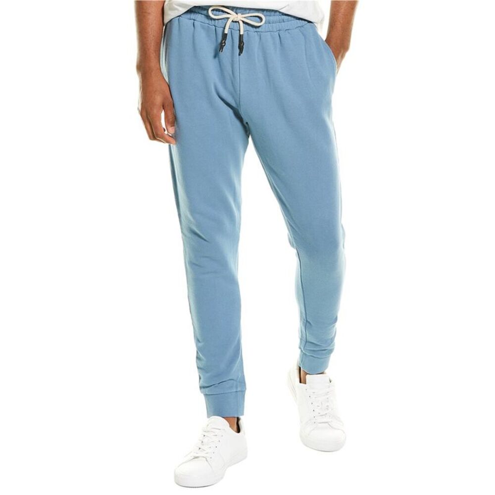 Elevenparis Mens Solid Drawstring Straight Leg Jogger Casual Pants, Blue, 2XL...